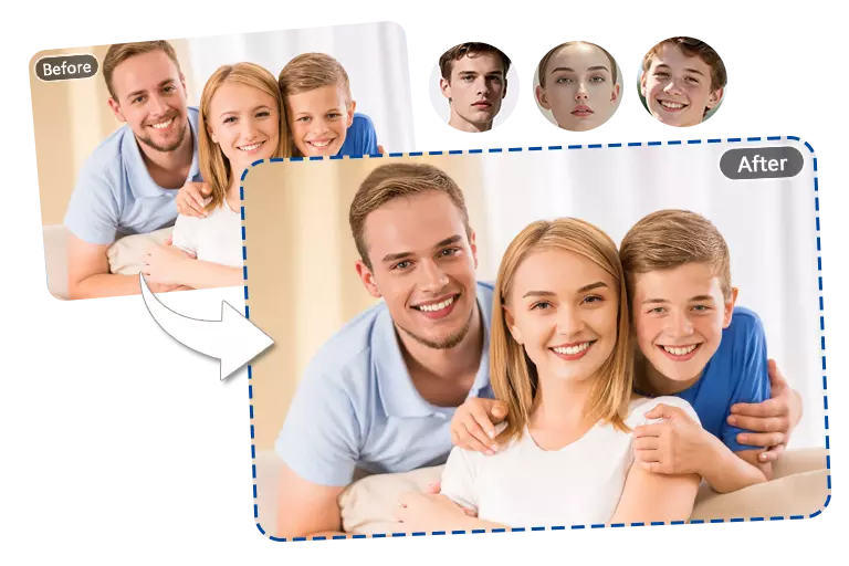 Fast, High-Quality Multiple Face Swap Online